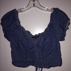 Blue crop top🖤